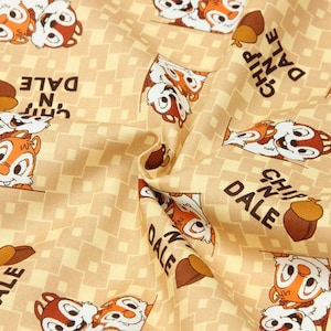 Disney Chip and Dale Fabric Cartoon Fabric Cotton Fabric by the Half ...