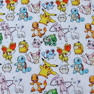 Pokemon Fabric Pikachu Fabric Pocket Monster Fabric Cartoon Fabric Cotton Fabric By The  Half Meter