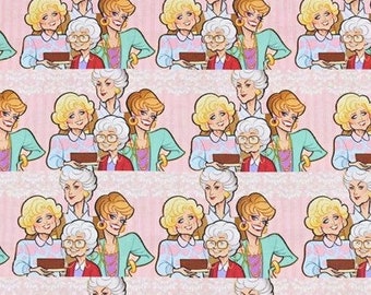 Golden Girls Fabric 80s 90s TV Shows Movie Pop Culture Cartoon Fabric Cotton Fabric By The Half Yard