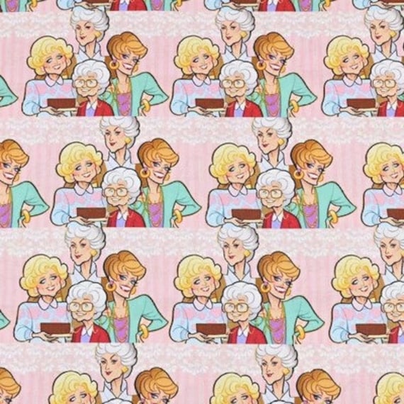 Golden Girls Style Fabric 80s 90s TV Shows Movie Pop Culture Cartoon Fabric Cotton Fabric By The Half Yard