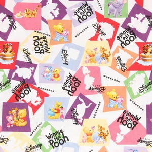 Winnie the Pooh Fabric Christmas Pooh Bear Eeyore Tigger Piglet Fabric Cartoon Fabric Cotton Fabric By The Half Yard