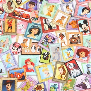 Disney Classic Characters Fabric Princess Fabric Cartoon Fabric Cotton Fabric By The Half Yard