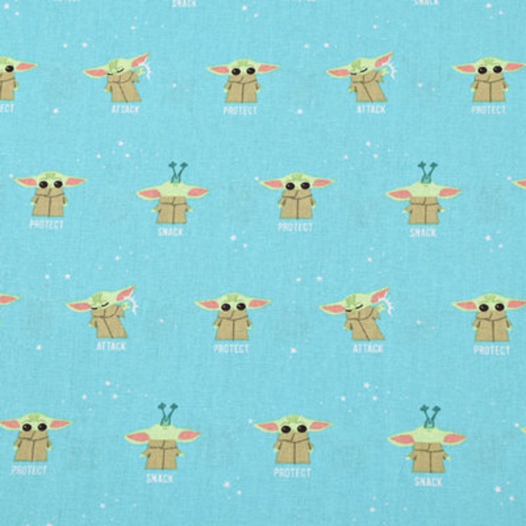 Baby Yoda Fabric Star Wars Fabric Cartoon Fabric Cotton Fabric Etsy