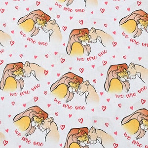 Disney Lion King Fabric Lion Simba Mufasa Fabric Cartoon Fabric Cotton Fabric By The Half Yard