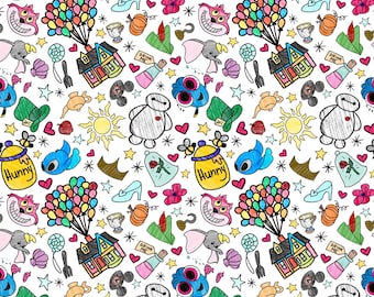 Disney Pixar Cartoon Fabric Cartoon Fabric Cotton Fabric By The Half Yard