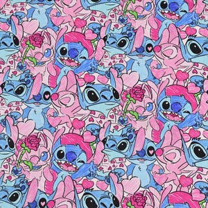 Lilo & Stitch Fabric Blue Koala Fabric Cartoon Fabric Cotton Fabric By The Half Yard