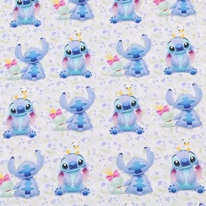 Lilo & Stitch Fabric  Blue Koala Fabric Cartoon Fabric Cotton Fabric By The  Half Yard