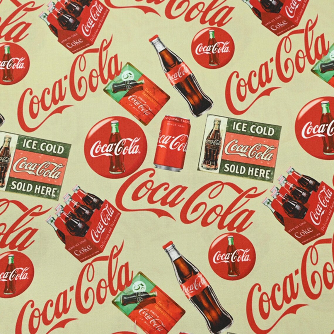 Coca Cola Fabric By The Yardnull