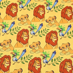 Disney Lion King Fabric Lion Simba Mufasa Fabric Cartoon Fabric Cotton Fabric By The  Half Yard