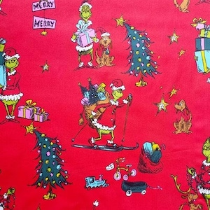Christmas Fabric Cartoon Fabric Cotton Fabric By The  Half Yard