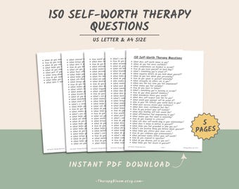 Self-Worth Therapy Questions: 150 Prompts for Self-Esteem (PDF)