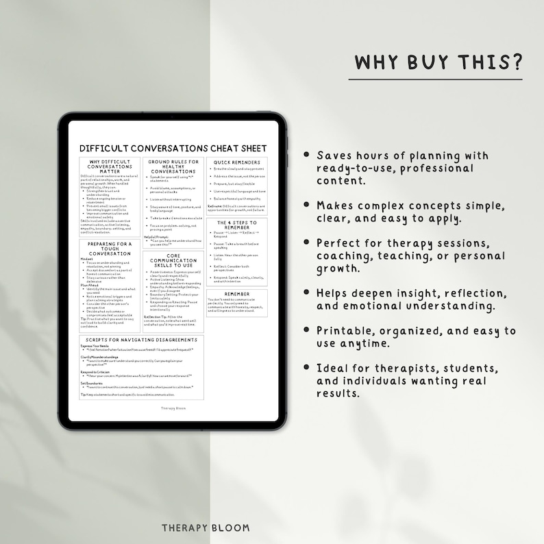 Difficult Conversation Cheat Sheet | Communication Skills, Conflict ...