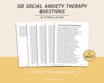 Preguntas sobre la terapia para la ansiedad social: Herramienta de autorreflexión (PDF imprimible)