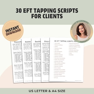 30 guiones de terapia de tapping EFT: Habilidades de afrontamiento somático (PDF)