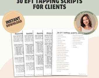 30 EFT Tapping Therapy Scripts: Somatic Coping Skills (PDF)