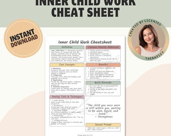 Hoja de trucos para la sanación del niño interior: Guía de reparentalización y trabajo con la sombra (PDF imprimible)