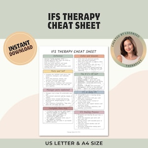 IFS Therapy Cheat Sheet, Inner Healing Guide (Digital Download)