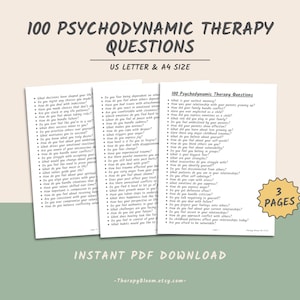 Psychodynamic Therapy Questions For Therapists and Counselors, Counseling Questions, Therapy Questions, Therapy Tools, Therapy Notes