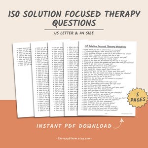 Solution Focused Therapy Questions, Counseling Questions, Therapy Questions, Therapy Questionnaire, Therapy Tools, Therapy Notes