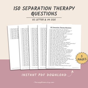 Fragen zur Trennungstherapie: Beratung zur Selbstreflexion (druckbare PDF)