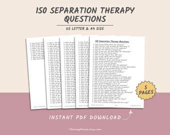 Preguntas sobre la terapia de separación: Asesoramiento de autorreflexión (PDF imprimible)