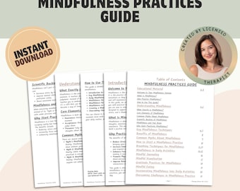 Practice Mindfulness Guide: Essential Mindfulness Practices for Stress Relief & Daily Calm, Meditation, Self-Care Tips