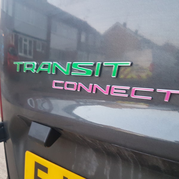 Transit Connect Badge Inlays insert back door Vinyl Graphics