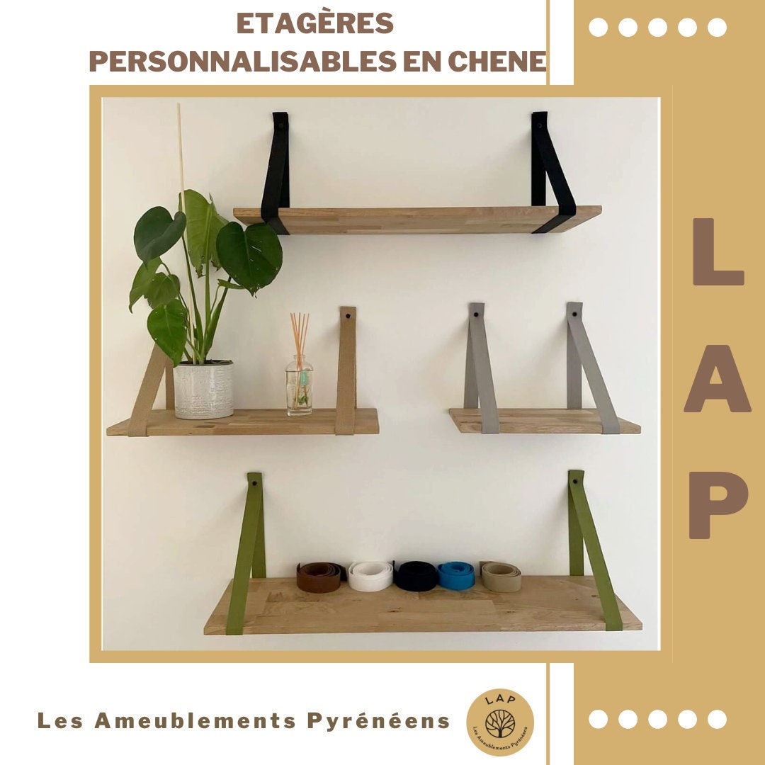Étagère Rustique Massive En Chêne Foncé – 800 Mm – Fait Main Et Prête à Poser