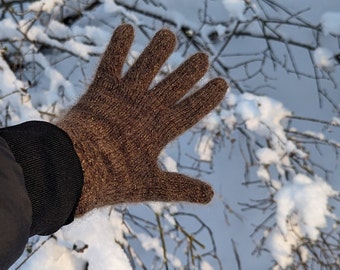 Cozy Hand- Knit Gloves. Fingered Mittens for smaller woman or child