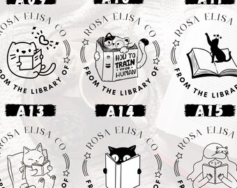 Benutzerdefinierte Prägemaschine | Buch Prägemaschine Personalisiert | Aus der Bibliothek von| Individuelle Buchprägung | Ex Libris - Geschenk für Buchliebhaber | Geschenk zum Abschluss