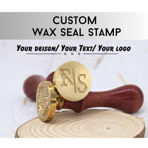 Custom Wax Seal Stamp| Wax Seal Stamp Kit- Personalized Wax Seals|Custom Logo Wax Stamp Kit for Wedding Invitation- Initial wax seal stamp