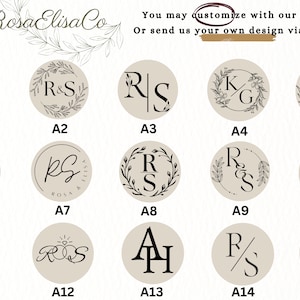 Custom Wax Seals Wax Seal Stickers Self-Adhesive Wax Seal-Initial Wax Seal-Wedding Invitation SealsPremade Wax Seal Envelope Seals image 2