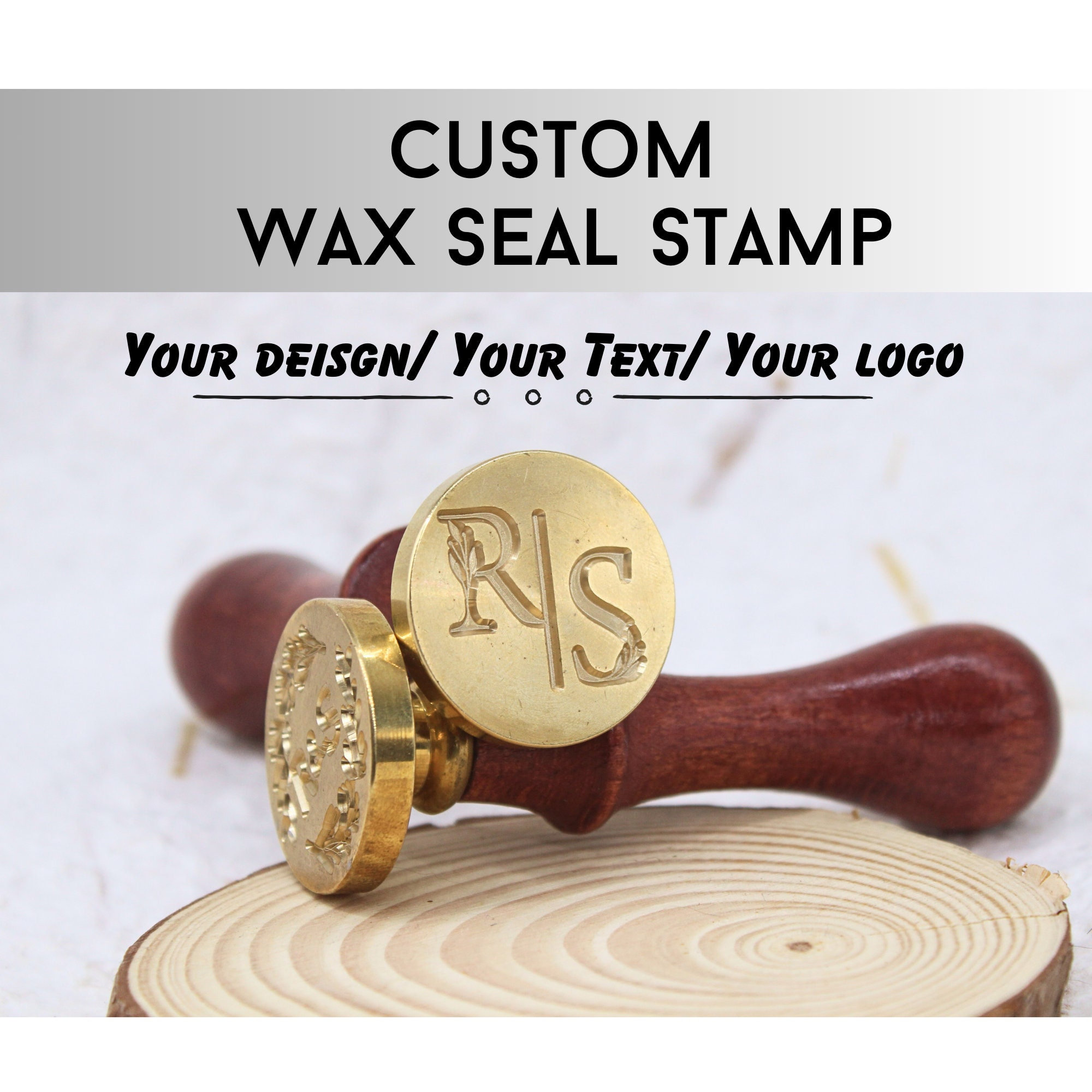Custom Logo Wax Seal Stamp Kit for Wedding Invitation , Custom Letter Wax  Seal Stamp Kit , Custom Wax Seal Kit 