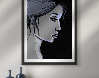 Contemporary Female Portrait Fine Art Print