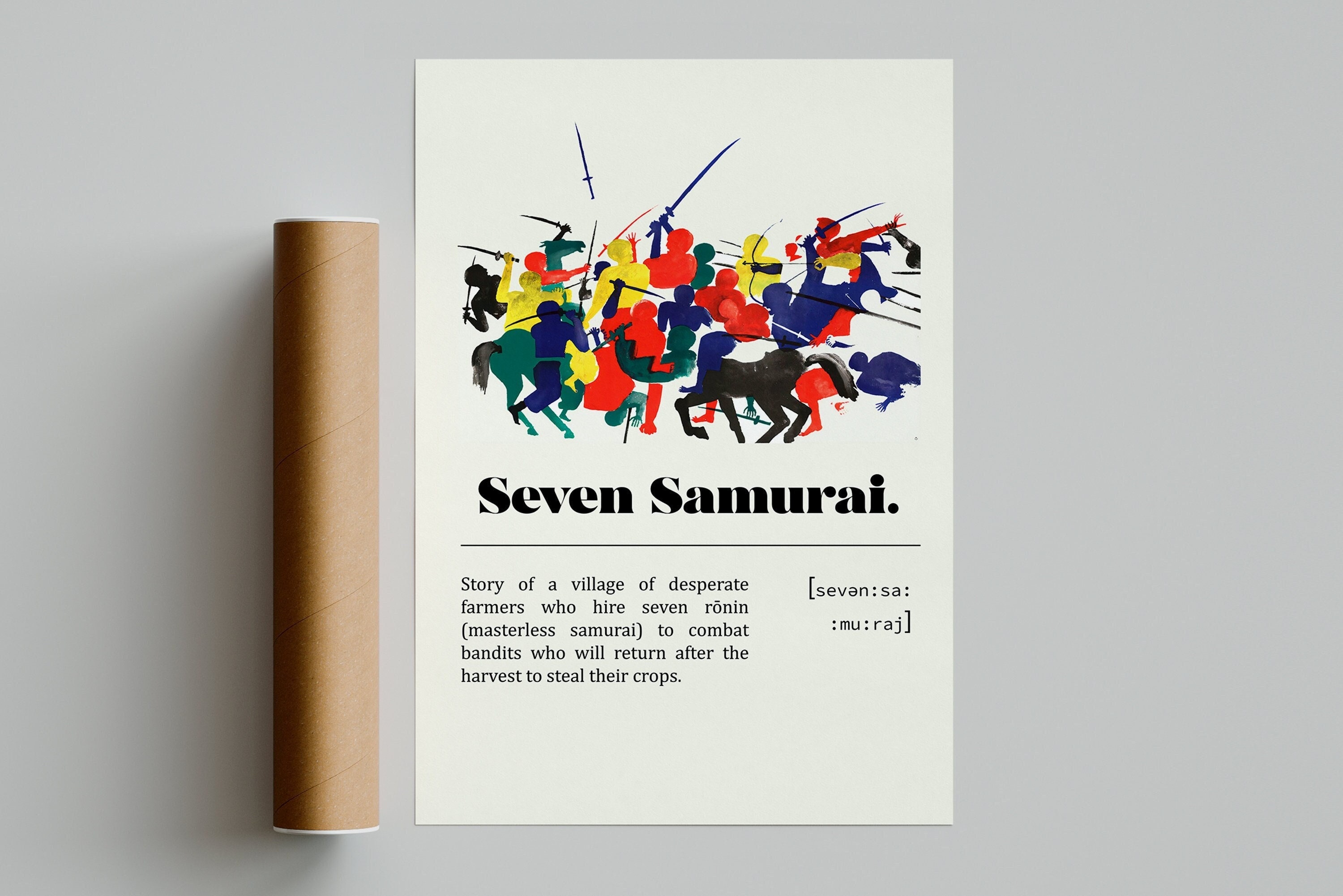 Seven samurai poster Etsy 日本