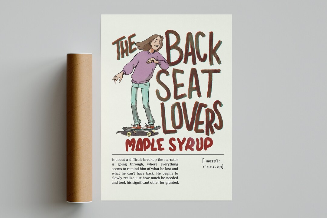 Maple Syrup the Backseat Lovers Poster Music Print Music Etsy