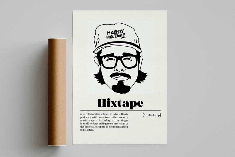 Hardy Hixtape Vol 1 Poster Music Print Music Wall Art Etsy