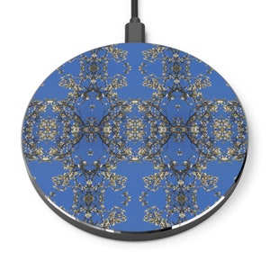 AtOneCreations, Tech Accessories, Wireless Phone Charger, Blossom and Sky