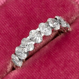 4 CT Oval Cut Lab Grown Diamond Wedding Band, Full Eternity Diamond Band, Wedding Gift, Bridal Ring, Anniversary Gift Ring, Lab Diamond Band