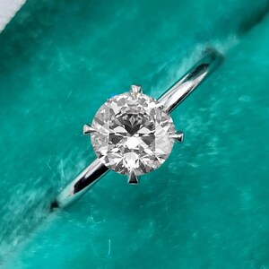 Solitaire Engagement Ring 0.50 to 3.0 CT Round Cut Lab Grown Diamond Ring, EF/VVS Lab Diamond Wedding Ring Birthday/Anniversary Gift for Her