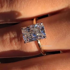 Radiant Cut Lab Grown Diamond Engagement Ring, 2.0 CT Lab Created Diamond Ring Certified Lab Diamond Ring, Radiant Cut Diamond, Gift For Her