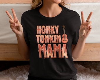 Camiseta Honky Tonk Mama, Camiseta de música country vintage, Regalo para vaqueras