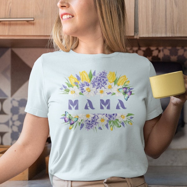 Mama Floral Shirt, Mothers Day, First Mother's Day Gift Ideas, Creative Mother's Day Gifts, Last minute Mothers Day Gift, Presents for Mom