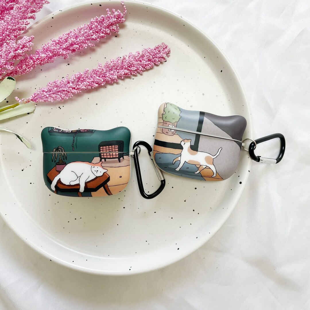 Aesthetic Cat AirPod Case, Cute AirPod Pro Case, AirPod Pro 2 Case, Anime Silicon Airpods Case