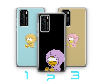 Capa Lisa 1 para Huawei P9 P10 P20 P30 P40 Lite PRO Plus LG G5 G6 Simpson Personagem de desenho animado engraçado Filha Inteligente Fofa Sarcástica