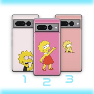 Lisa 8 Telefoon Case Cover Voor Google Pixel 6 6A 7 7A 8 8A 9 9A Pro XL Modellen Simpson Grappige Cartoon Karakter Dochter Smart Leuke Sarcastisch