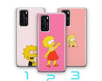 Capa Lisa 8 para Huawei P9 P10 P20 P30 P40 Lite PRO Plus LG G5 G6 Simpson Personagem de desenho animado engraçado Filha Inteligente Fofa Sarcástica