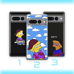Lisa 4 Telefoon Case Cover Voor Google Pixel 6 6A 7 7A 8 8A 9 9A Pro XL Modellen Simpson Grappige Cartoon Karakter Dochter Smart Leuke Sarcastisch