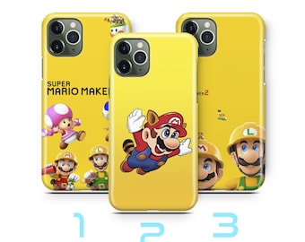 Super Mario 6 Phone Case For iPhone 11 12 13 14 15 16 e 17 Air PRO Plus Mini Max Vintage Video Game Brothers Luigi Bros Dinosaur Princess