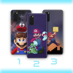 Super Mario 8 Handytasche Hülle für Samsung Galaxy S20 S21 S22 S23 S24 FE S25 Plus Ultra Vintage Videospiel Brüder Luigi Bros Dino Prinzessin